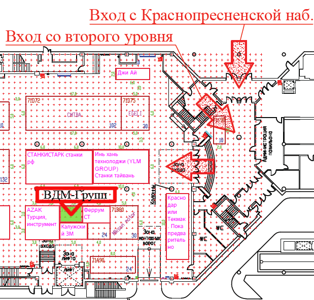 Металлообработка - 2018 Схема расположения стенда